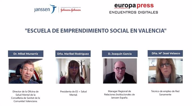 Participantes en el encuentro digital Escuela de Emprendimiento Social en València