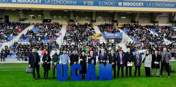 El Estadio BeSoccer La Condomina ha acogido la Bienvenida Internacional de la UCAM