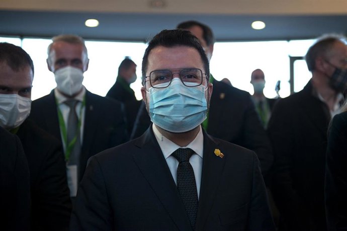 El presidente de la Generalitat, Pere Aragons, en el Plenario de la CTP