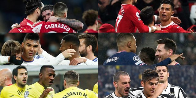 Reial Madrid-PSG, Atlètic-United i Vila-real-Juventus, vuitens de la Champions