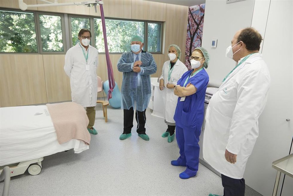 Aguirre en su visita.