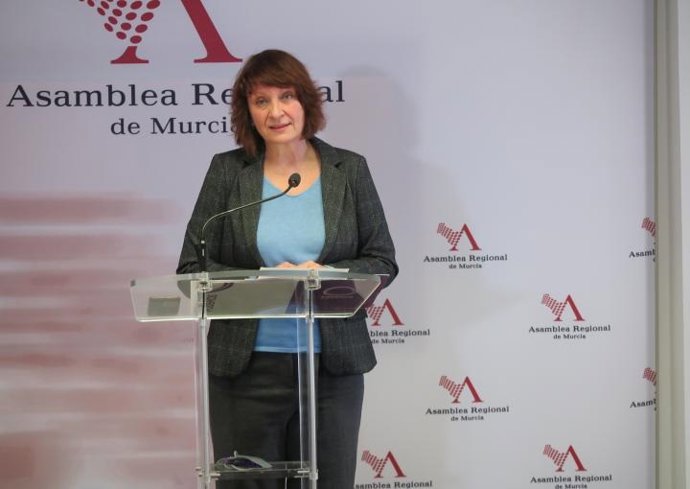 La portavoz de Podemos en la Asamblea Regional, María Marín,