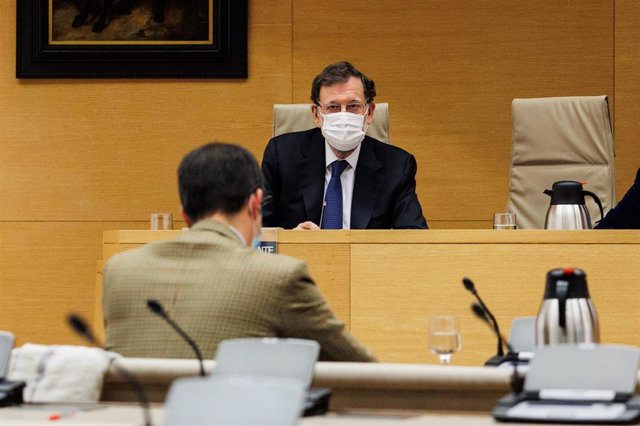 El expresidente del Gobierno, Mariano Rajoy, al inicio de su comparecencia en la comisión que investiga la operación ‘Kitchen’, en el Congreso de los Diputados, a 13 de diciembre de 2021, en Madrid (España). La comisión que aborda la utilización ilegal de
