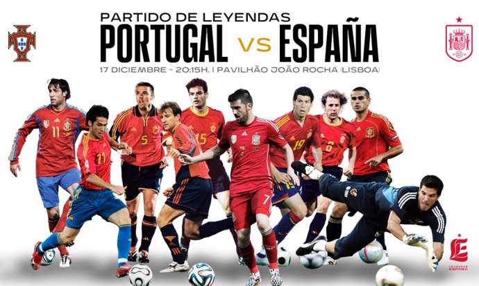 Villa, Morientes, Figo y Baía, estrellas del Portugal-España de leyendas este viernes en Lisboa.