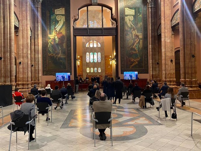 Acto de toma de posesión de los 26 nuevos letrados de la admnistración de justicia que este lunes empiezan a trabajar en juzgados de Catalunya, el 13 de diciembre de 2021.