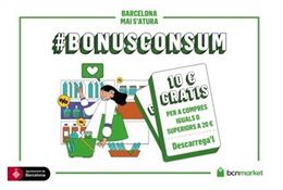 Archivo - Barcelona pone a disposición de la ciudadanía 280.000 Bonus Consum descargables