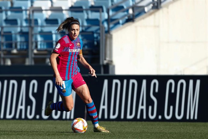 Alexia Putellas of FC Barcelona in action during the spanish women league, Primera Iberdrola, football match played between Real Madrid and FC Barcelona at Alfredo di Stefano stadium on December 12, 2021, in Valdebebas, Madrid, Spain.