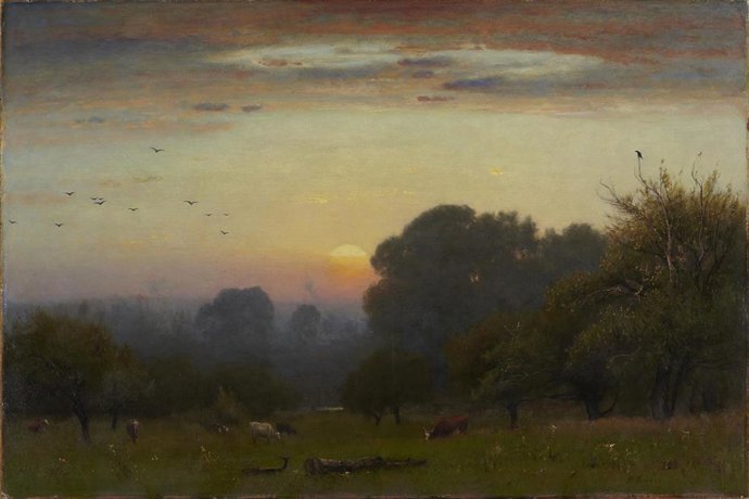 Archivo - Obra 'Mañana, hacia 1878', de George Innes