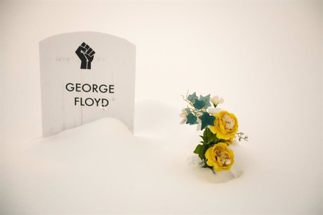 Un memorial de George Floyd. 