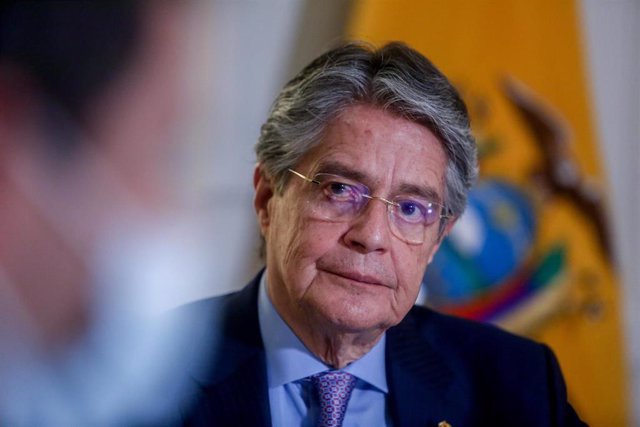 Archivo - El presidente de Ecuador, Guillermo Lasso, durante una entrevista para Europa Press.