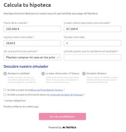 Interfaz de la 'app' de Fotocasa