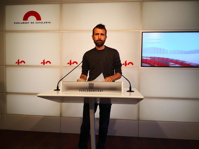 Archivo - Arxiu - El secretari tercer de la Mesa del Parlament i diputat de la CUP, Pau Juvill