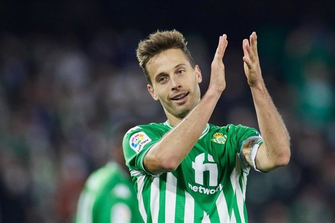 Sergio Canales of Real Betis gestures during the spanish league, La Liga Santander, football match played between Real Betis and Real Sociedad at Benito Villamarin stadium on December 12, 2021, in Sevilla, Spain.