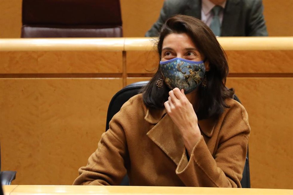 La ministra de Justicia, Pilar Llop, en el debate de los Presupuestos Generales del Estado (PGE) en el Senado, a 9 de diciembre de 2021, en Madrid (España). El proyecto de PGE para 2022 se somete a su primer examen en la Cámara Alta con el debate y la v