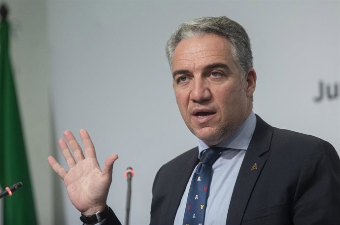 El consejero de Presidencia, Administración Pública e Interior y portavoz del Gobierno Andaluz, Elías Bendodo