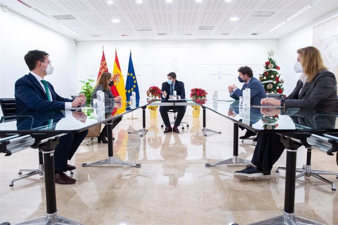 Fernando López Miras se reúne con la presidenta del Colegio Oficial de Farmacéuticos de Murcia