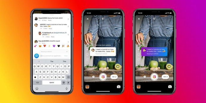 Respuestas mediante Reels de Instagram.