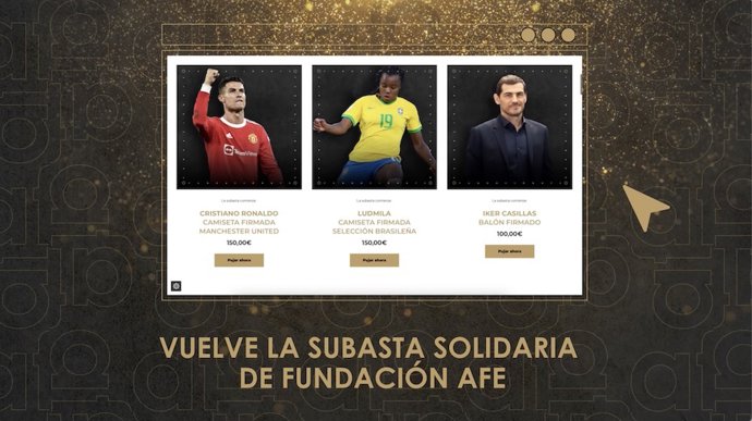 Archivo - Promoción de la segunda subasta benéfica de la Fundación AFE para luchar contra el hambre infantil