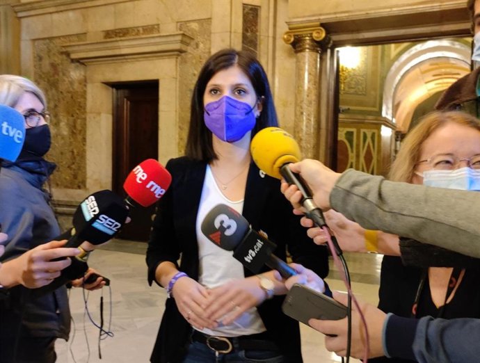 La secretria general adjunta i portaveu d'ERC, Marta Vilalta, en declaracions al Parlament
