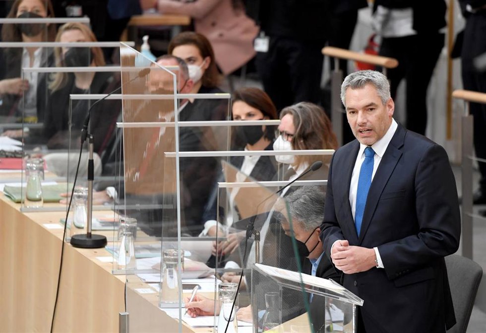 El canciller de Austria, Karl Nehammer. 