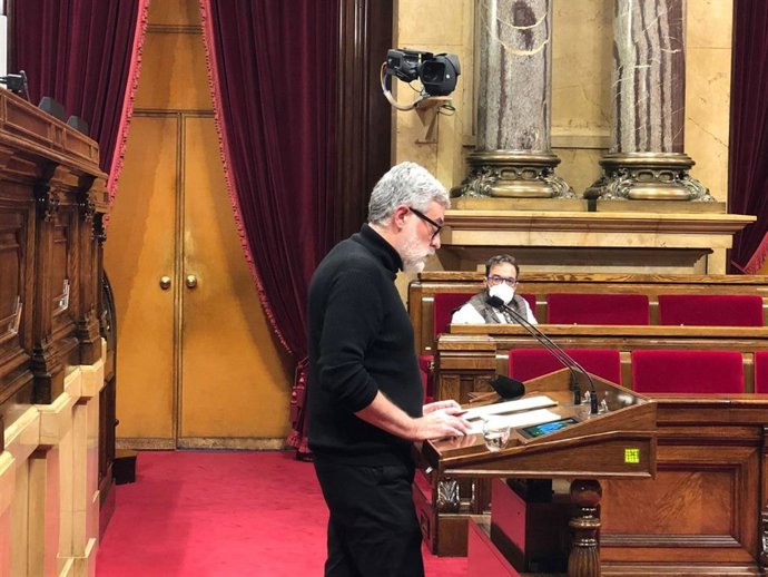 El diputat de la CUP al Parlament Carles Riera en el ple monogrfic de salut mental