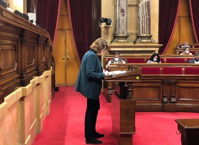 La diputada de Junts al Parlament Titon Lalla en el ple de salut mental