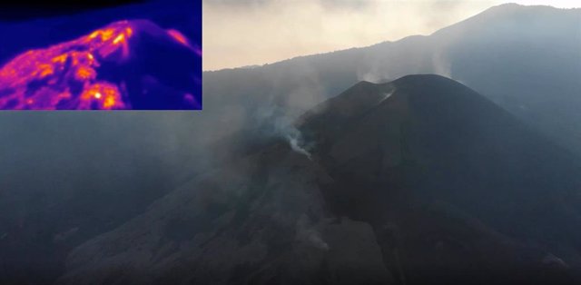 Estado actual del cono del volcán de La Palma tras registrar "signos de agotamiento"