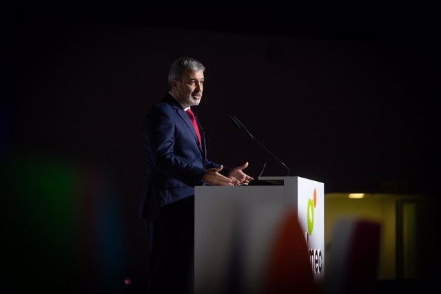 El primer tinent d'alcalde de l'Ajuntament de Barcelona, Jaume Collboni, en l'acte de Premis Pimes 2021 de Pimec