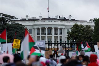 Manifestación en favor de Palestina a las puertas de la Casa Blanca (imagen de archivo).