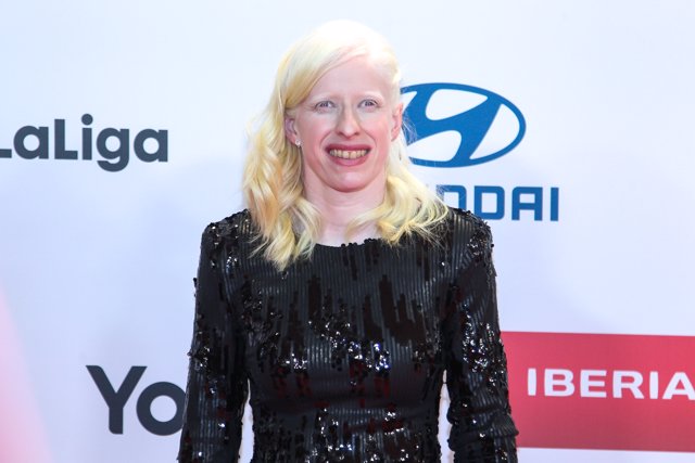 Susana Rodriguez, tri-athlete during the arrival red carpet at the "AS Sports Awards 2021" held at The Westin Palace Hotel on December 14, 2021, in Madrid, Spain.