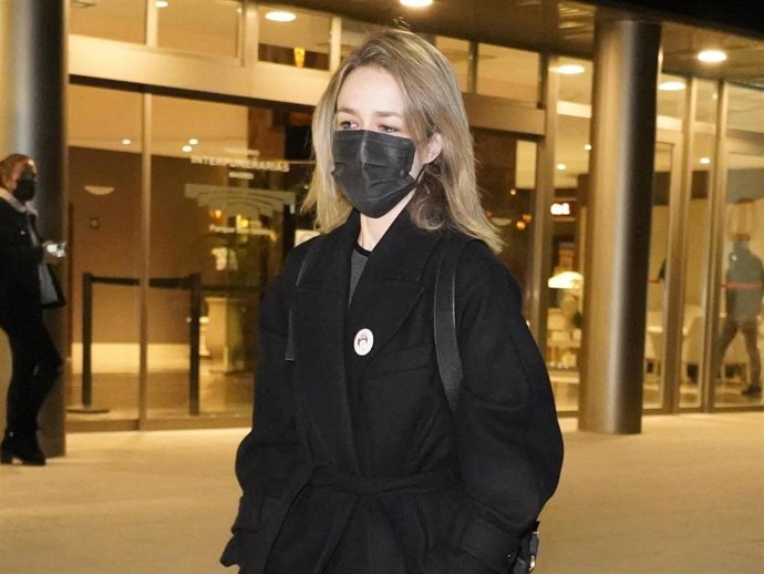 Silvia Abascal en el tanatorio de Verónica Forqué