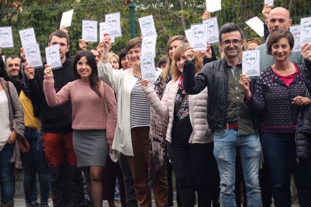 UEMAko kide diren udaletako hainbat ordezkari, 2019ko urrian Getarian egindako batzarraren ostean