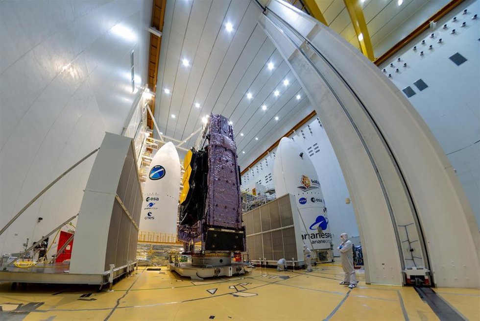 Telescopio Webb en sus preparativos para el lanzamiento
