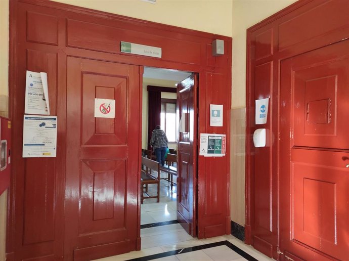 Acceso a la sala de vistas de la Audiencia de Jaén