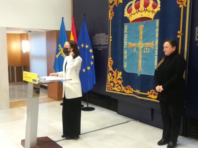 La consejera Melania Álvarez en la rueda de prensa posterior al Consejo de Gobierno del Principado
