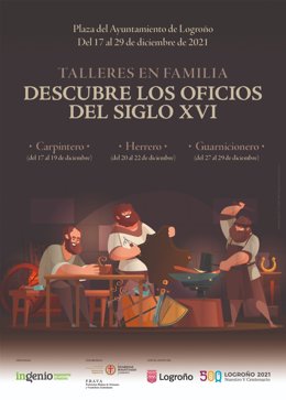 La Plaza del Ayuntamiento acogerá tres talleres familiares sobre los oficios del siglo XVI