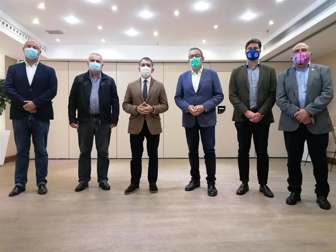 Los alcaldes de los municipios de San Miguel de Abona, El Rosario, Santiago del Teide, Arico, La Guancha y Santa Cruz