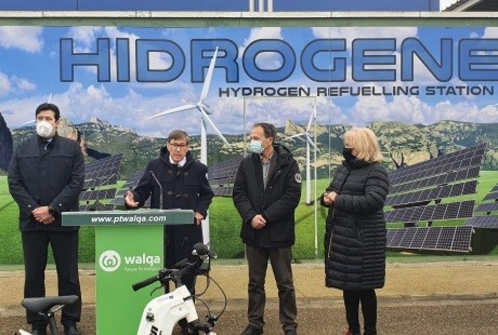 El vicepresidente del Gobierno de Aragón, Arturo Aliaga, ha clausurado la jornada en la que se ha presentado el proyecto H2PiyR.