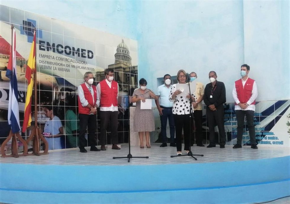 España dona a Cuba, a través de AECID, dos toneladas de medicamentos para tratar a pacientes críticos de COVID-19