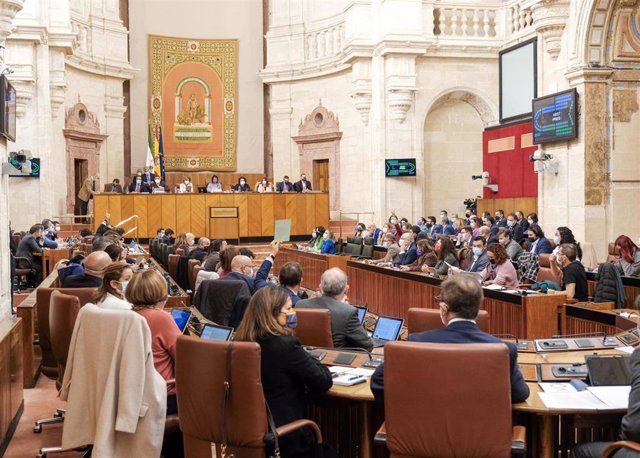Imagen de archivo del Pleno del Parlamento de Andalucía.