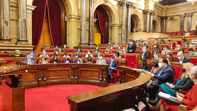 Sessió de control al Govern en el ple del Parlament