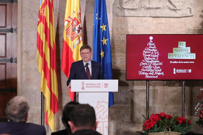 El presidente de la Generalitat, Ximo Puig, presenta la campaña 'El Nadal és Valenci'