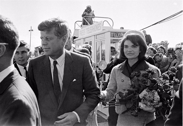 John F. Kennedy y Jackie Onassis.