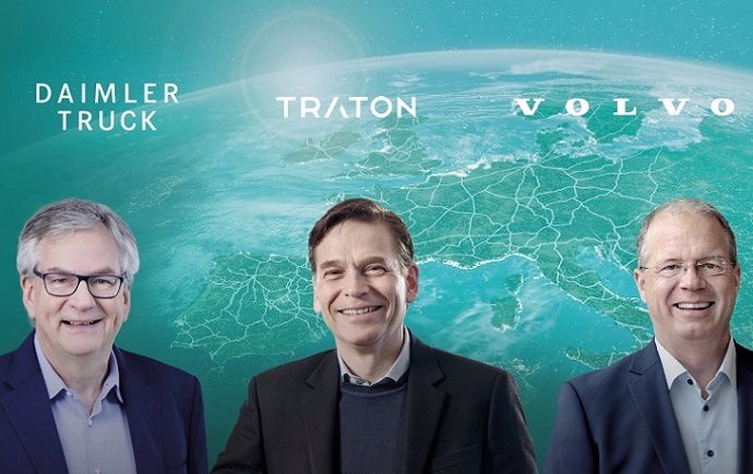 Volvo, Daimler Truck y Traton desarrollarán una red de carga para vehículos comerciales en Europa