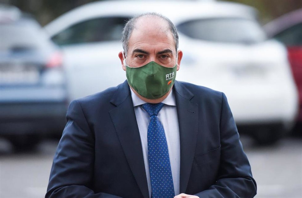 El presidente de la Federación de Asociaciones de Trabajadores Autónomos (ATA), Lorenzo Amor, a su llegada al desayuno informativo de Nueva Economía Fórum