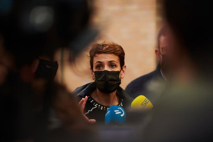 Imagen de archivo de la presidenta navarra, María Chivite.