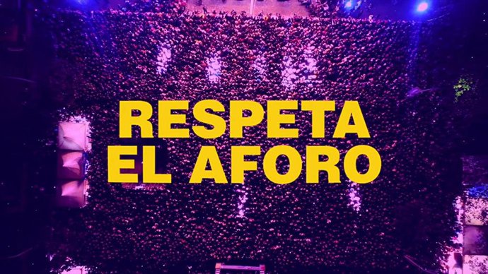 Cartel de la campaña "Respeta el aforo"