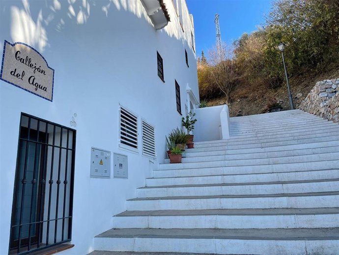 Una de las obras llevadas a cabo en Frigiliana con cargo al PREM de la Diputación de Málaga