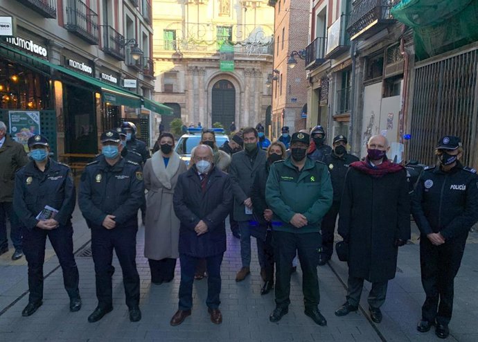 Presentación del Plan Comercio Seguro en Valladolid capital.