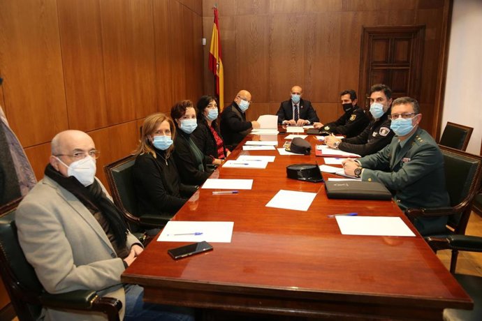 El alcalde de León, José Antonio Diez, preside la Junta Local de Seguridad celebrada este jueves.